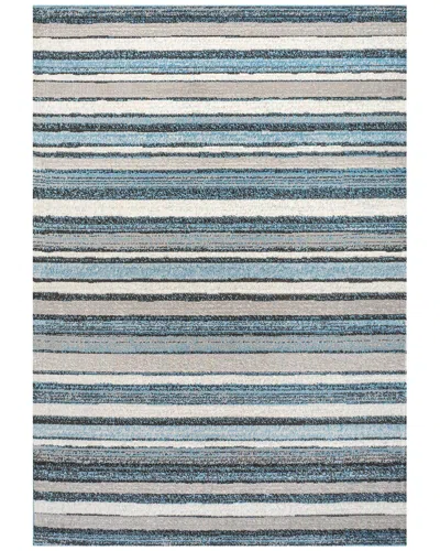 Jonathan Y Magnolia Beach Strie' Striped Rug In Blue