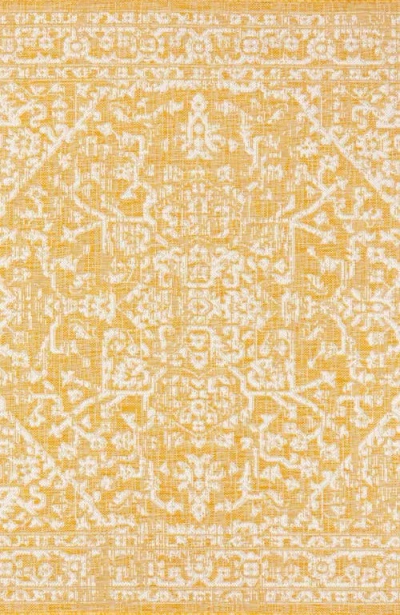 Jonathan Y Malta Bohemian Medallion Textured Weave Indoor/outdoor Area Rug In Yellow