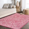 Jonathan Y Malta Bohemian Medallion Textured Weave Indoor/outdoor Area Rug In Pink