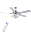 Jonathan Y Kristie 3-light Led Ceiling Fan In Silver
