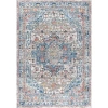 Jonathan Y Manisa Vintage Medallion Area Rug In Ivory/peacock Blue/coral