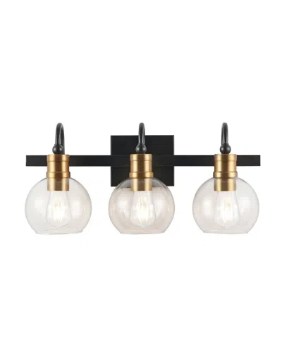 Jonathan Y Marais 3-light Rustic Vintage-inspired Led Vanity Light In Black