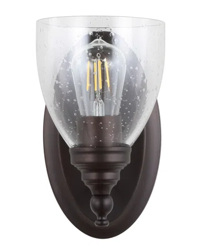 Jonathan Y Marais 5.5in Metal Glass Led Wall Sconce In Black