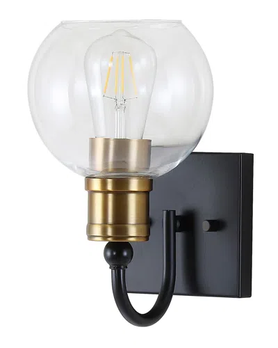 Jonathan Y Marais 5.88in 1-light Iron/glass Rustic Vintage Led Vanity Light In Metallic