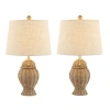 Jonathan Y Margie Wicker 20.5" Bohemian Rustic Iron Led Table Lamp In Natural