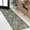 Jonathan Y Maribel Traditional Classic All-over Scroll Indoor/outdoor Area Rug In Green/cream