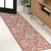 Jonathan Y Maribel Traditional Classic All-over Scroll Indoor/outdoor Area Rug In Salmon/cream