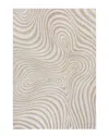 Jonathan Y Maribo High-low Abstract Groovy Striped Indoor/outdoor Area Rug In Beige