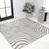 Jonathan Y Maribo High-low Abstract Groovy Striped Indoor/outdoor Square Area Rug