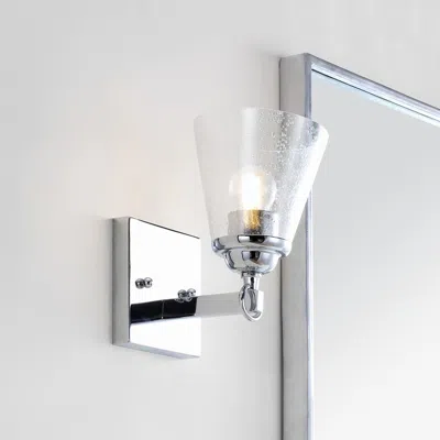Jonathan Y Marion 5" Hurricane Metal/glass Vanity In Gray