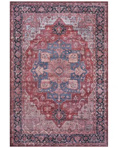 Jonathan Y Maris Ornate Medallion Machine-washable Chenille Rug In Red