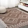 Jonathan Y Marokko Diamond  Medallion Indoor/outdoor Area Rug In Brown/beige