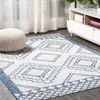 Jonathan Y Marokko Diamond  Medallion Indoor/outdoor Area Rug In Ivory/blue