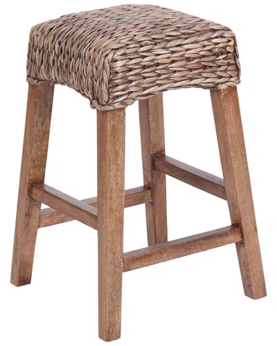 Jonathan Y Maui 25.5in Rustic Bohemian Backless Counter Stool In Brown