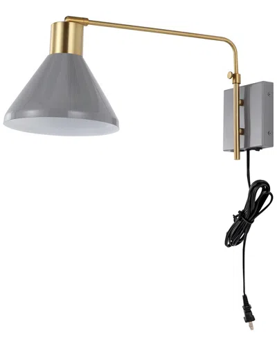Jonathan Y Max 20.5in Usb Charging Port Led Sconce In Gray
