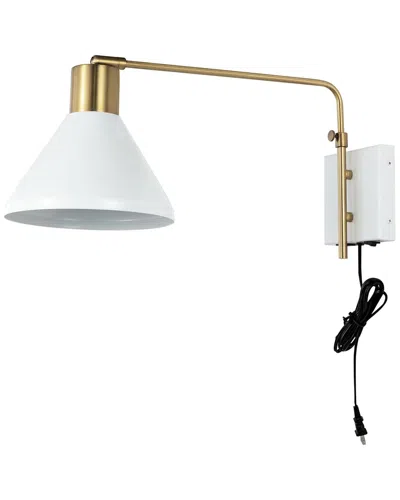 Jonathan Y Max 20.5in Usb Charging Port Led Sconce In White