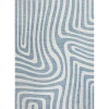 Jonathan Y Maze Abstract Two-tone Low-pile Machine-washable Area Rug In Blue/cream