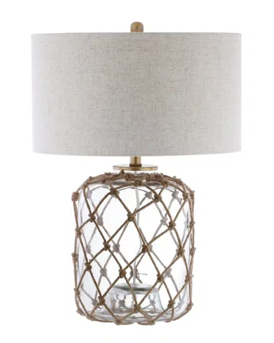 Jonathan Y Mer 26.5in Glass And Rope Led Table Lamp