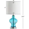 Jonathan Y Mer Glass/metal Led Table Lamp In Aqua