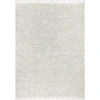 Jonathan Y Mercer Shag Plush Tassel Area Rug In White
