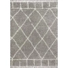 Jonathan Y Mercer Shag Plush Tassel Moroccan Geometric Area Rug In Gray/ivory