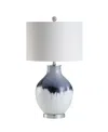 Jonathan Y Mia 27" Glass/metal Led Table Lamp In Blue,white