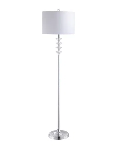 Jonathan Y Mia 60.5in Crystalmetal Led Floor Lamp In White