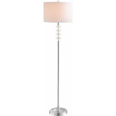 Jonathan Y Mia Crystal/metal Led Floor Lamp In White
