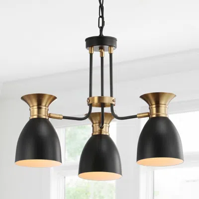 Jonathan Y Middleton 20" 3-light Metal Led Chandelier In Gold