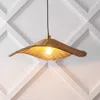 Jonathan Y Miko Modern Coastal Organic Curve Rattan Led Pendant In Brown