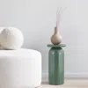 Jonathan Y Miles Mid-century Modern Metal Sleek Cylinder Drink Table