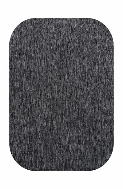 Jonathan Y Miles Modern Minimalist Radius Corner Solid Indoor/outdoor Shaped Area Rug In Gray