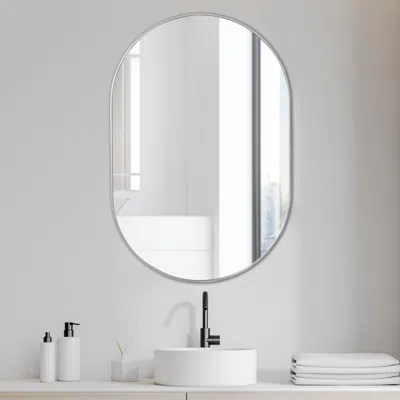 JONATHAN Y MILLY MEDIUM OVAL METAL FRAMED WALL MIRROR