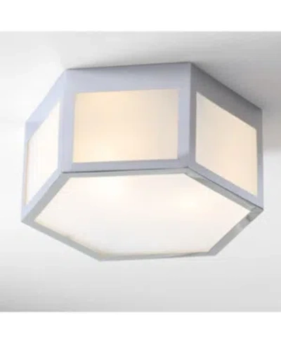 JONATHAN Y MINIMO 13" HEXAGON, FROSTED GLASS LED FLUSH MOUNT