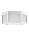 Jonathan Y Minimo 13in Hexagon Metal/frosted Glass Led Flush Mount