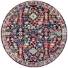 Jonathan Y Modern Persian Boho Floral Round Area Rug In Multi/purple
