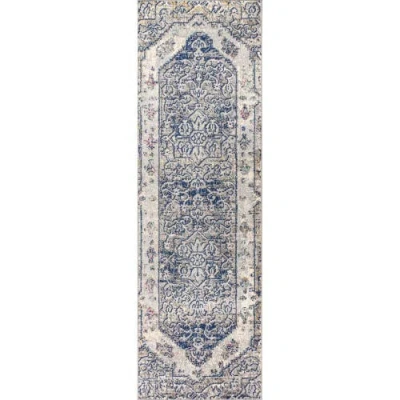 Jonathan Y Modern Persian Boho Vintage Area Rug In Cream/blue