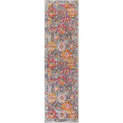 Jonathan Y Modern Persian Boho Vintage Trellis Area Rug In Ivory/navy/multi