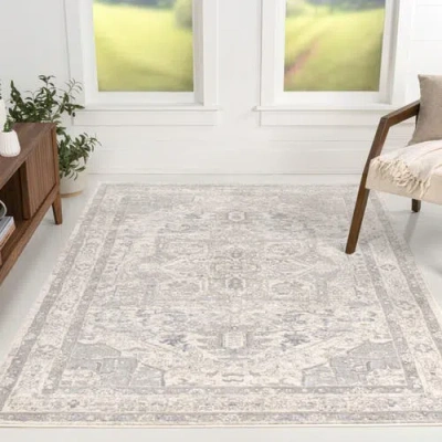 Jonathan Y Modern Persian Vintage Medallion Area Rug In Gray