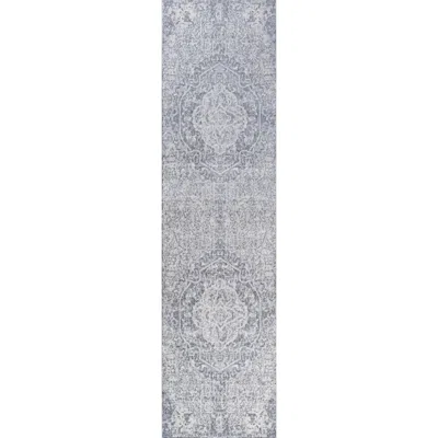 Jonathan Y Modern Persian Vintage Medallion Area Rug In Gray/ivory