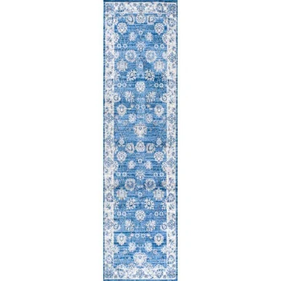 Jonathan Y Modern Persian Vintage Moroccan Traditional Area Rug In Blue/ivory