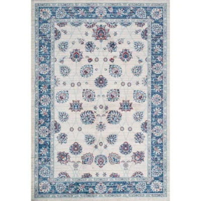 Jonathan Y Modern Persian Vintage Moroccan Traditional Area Rug In Blue/ivory/red