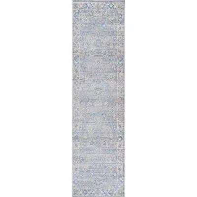 Jonathan Y Modern Persian Vintage Moroccan Traditional Area Rug In Gray/blue