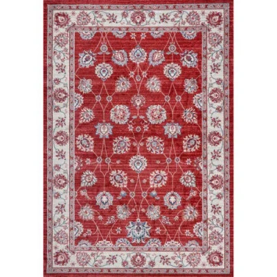 Jonathan Y Modern Persian Vintage Moroccan Traditional Area Rug In Red/ivory