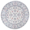 Jonathan Y Modern Persian Vintage Round Area Rug In Light Gray/red