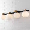 Jonathan Y Modernist Globe 34" 4-light Metal/frosted Glass Modern Contemporary Led Vanity
