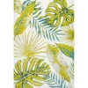 Jonathan Y Monstera Tropical Leaves Area Rug In Ivory/green