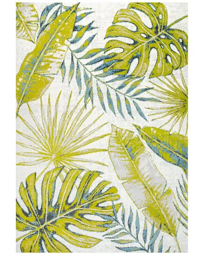 Jonathan Y Monstera Tropical Leaves Rug In Ivory