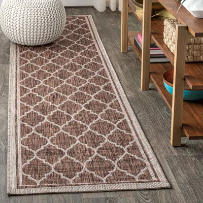 Jonathan Y Moroccan Hype Boho Vintage Diamond Area Rug In Brown