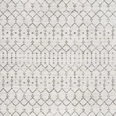 Jonathan Y Moroccan Hype Boho Vintage Diamond Area Rug In Cream/gray